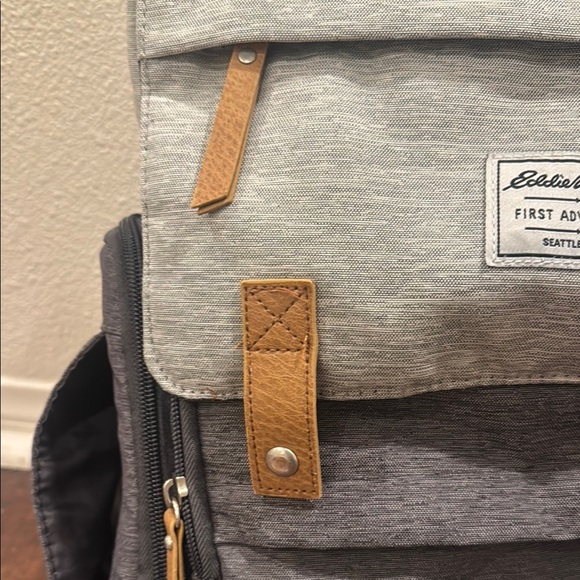Eddie Bauer Gray and Tan Diaper Bag - Picture 3 of 9